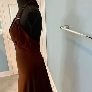 brown open back maxi dress Cicinia High Low Chiffon Junior Bridesmaid Dress, Brown